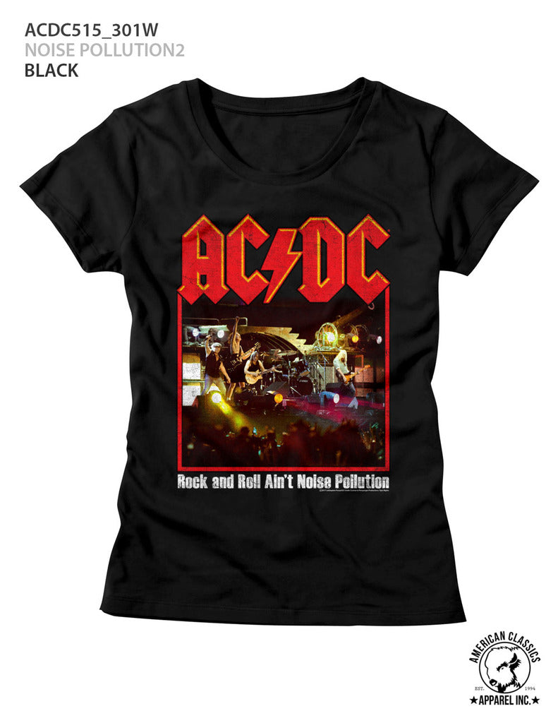 AC/DC Ladies S/S T-Shirt - Noise Pollution 2 - Solid Black