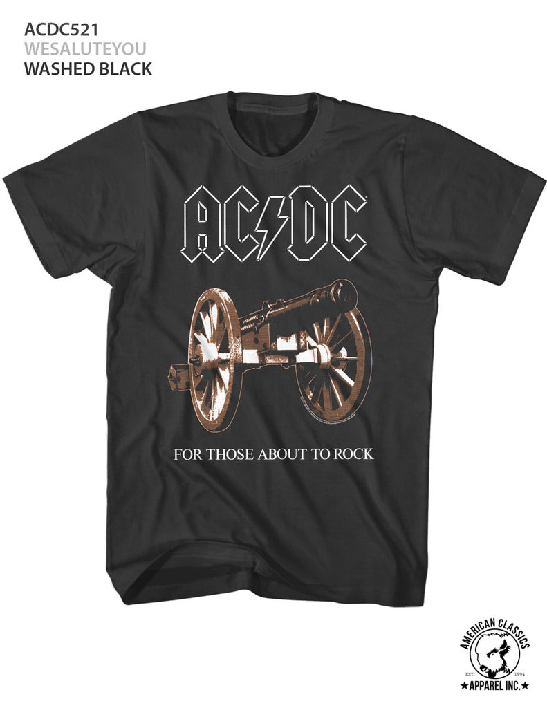 AC/DC Mens S/S T-Shirt - Wesaluteyou - Solid Black