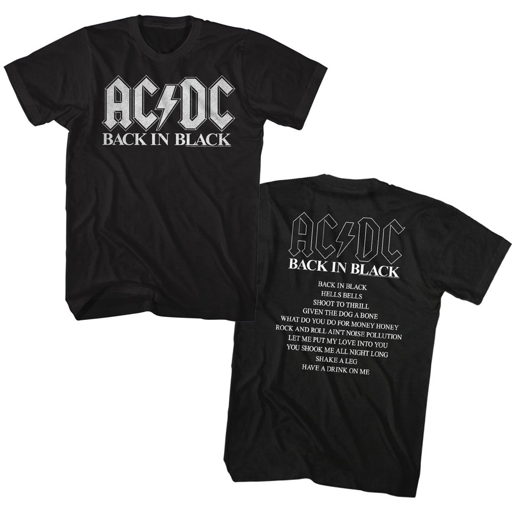 AC/DC Mens S/S T-Shirt - Bnb Album - Solid Black