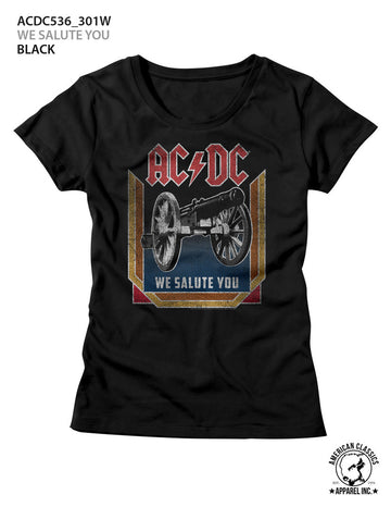 AC/DC Ladies S/S T-Shirt - We Salute You - Solid Black