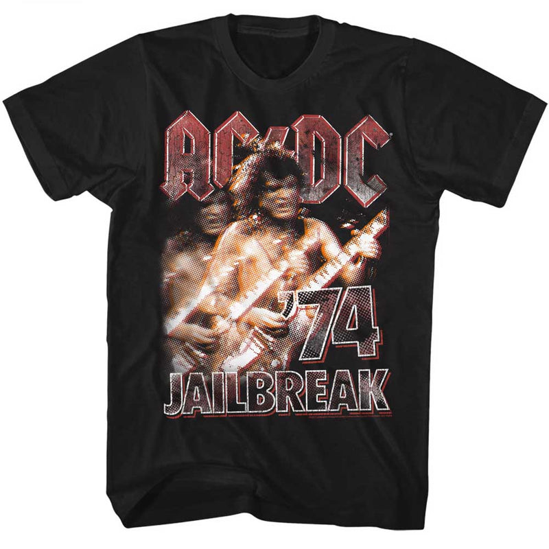 AC/DC Mens S/S T-Shirt - 74Jailbreak - Solid Black