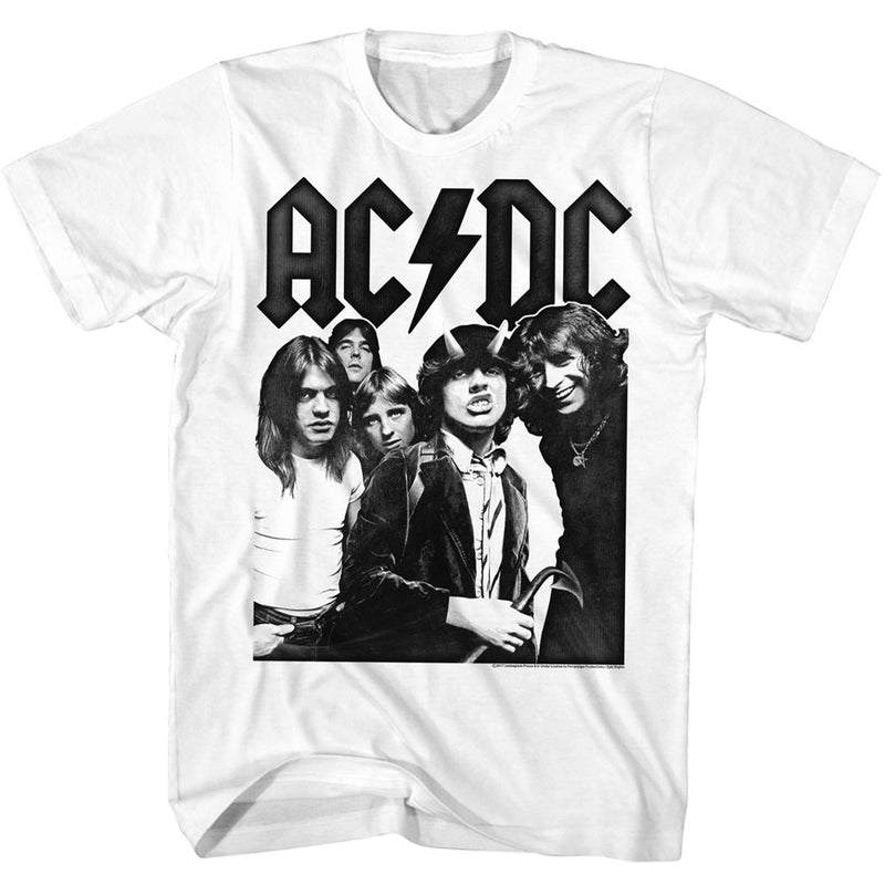 AC/DC Mens S/S T-Shirt - AC/DC - Solid White