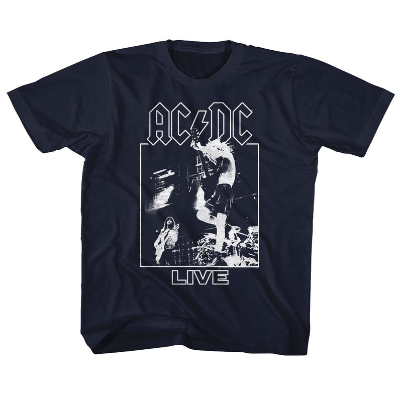 AC/DC Toddler S/S T-Shirt - Live - Solid Navy