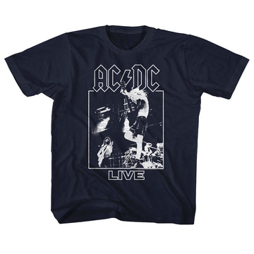 AC/DC Youth S/S T-Shirt - Live - Solid Navy