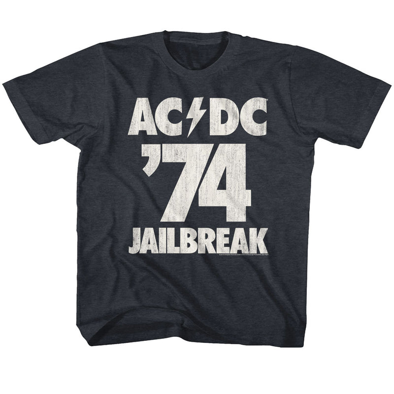 AC/DC Toddler S/S T-Shirt - Jailbreak - Heather Vintage Navy