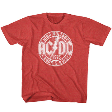 AC/DC Youth S/S T-Shirt - R&R - Heather Vintage Red