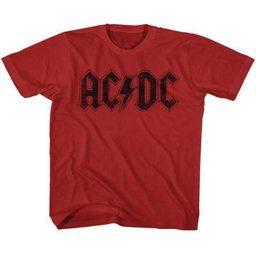 AC/DC Youth S/S T-Shirt - Logo - Solid Red