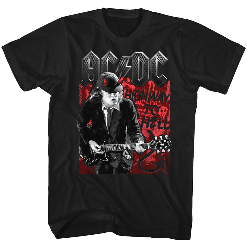 AC/DC Mens S/S T-Shirt - Highway To - Solid Black