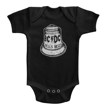 AC/DC Infant S/S Bodysuit - Hells Bells - Solid Black