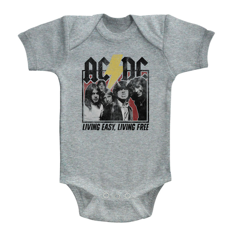 AC/DC Infant S/S Bodysuit - Hwy2Hell Lyrics - Heather Gray Heather