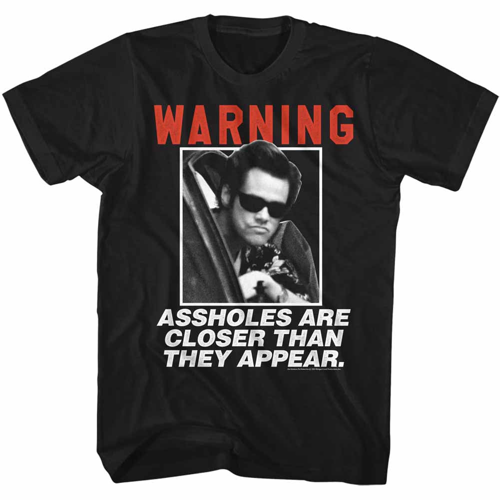 Ace Ventura Mens S/S T-Shirt - Acehole - Solid Black