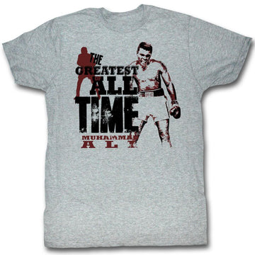 Muhammad Ali Mens S/S T-Shirt - The Greatest - Heather Gray Heather