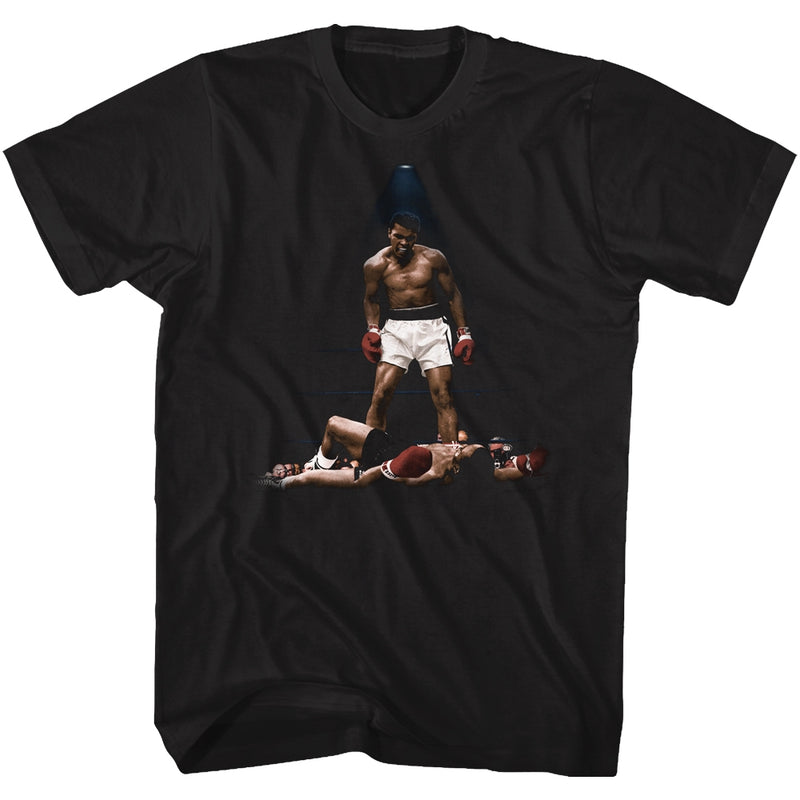 Muhammad Ali Mens S/S T-Shirt - All Over Again - Solid Black