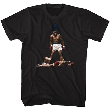 Muhammad Ali Mens S/S T-Shirt - All Over Again - Solid Black