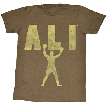 Muhammad Ali Mens S/S T-Shirt - Ali Victory - Heather Mocha Heather