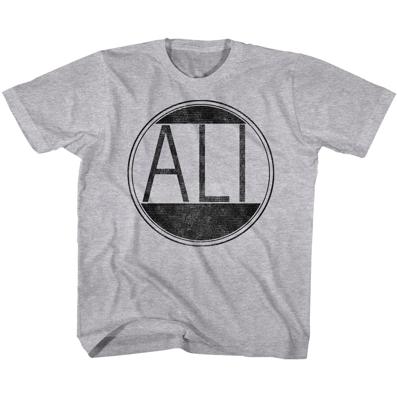 Muhammad Ali Youth S/S T-Shirt - Ali Circle - Heather Gray Heather - Inmyparentsbasement.com
