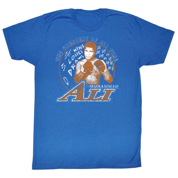 Muhammad Ali Mens S/S T-Shirt - Rippin It Up - Solid Royal