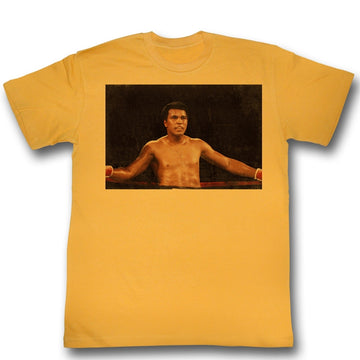 Muhammad Ali Mens S/S T-Shirt - Ali Chillin - Solid Ginger