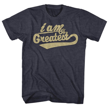 Muhammad Ali Mens S/S T-Shirt - Greatest - Heather Navy Heather