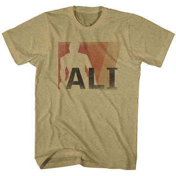 Muhammad Ali Mens S/S T-Shirt - Ali - Heather Khaki Heather