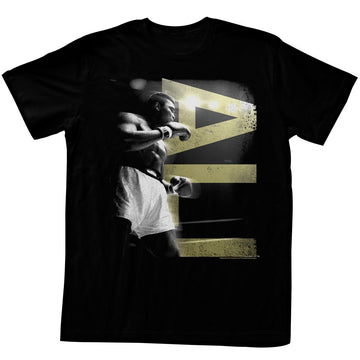 Muhammad Ali Mens S/S T-Shirt - Blue - Solid Black