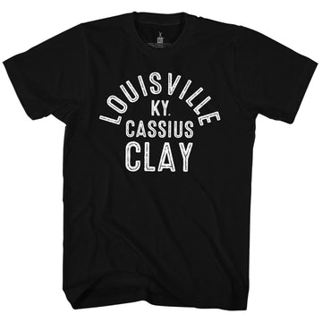 Muhammad Ali Mens S/S T-Shirt - Louisville - Solid Black