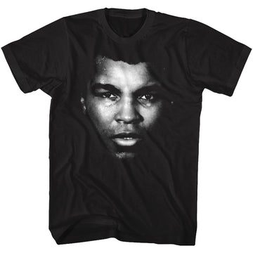 Muhammad Ali Mens S/S T-Shirt - Ali Portrait - Solid Black