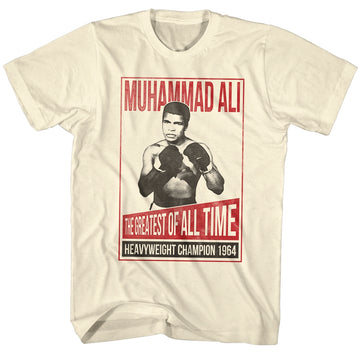 Muhammad Ali Mens S/S T-Shirt - Kenreagan - Solid Natural