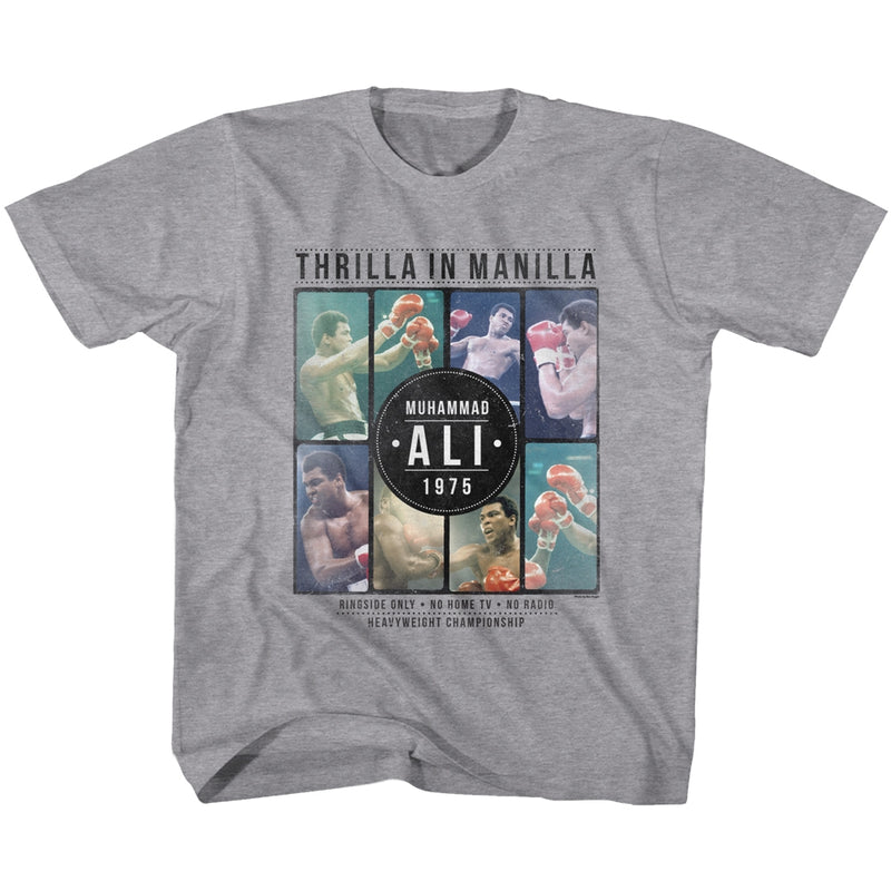 Muhammad Ali Youth S/S T-Shirt - Collage - Heather Gray Heather