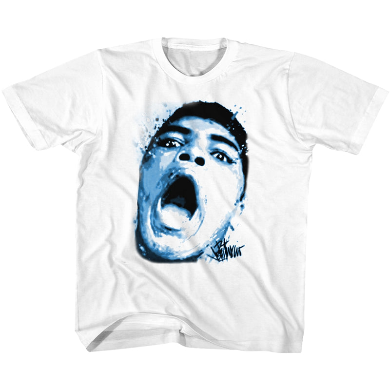 Muhammad Ali Youth S/S T-Shirt - The Lip - Solid White