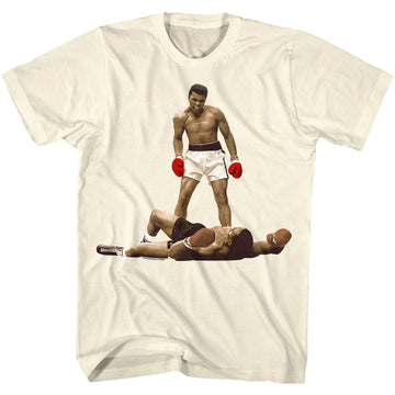 Muhammad Ali Mens S/S T-Shirt - I Am The Greatest - Solid Natural