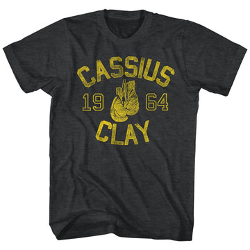 Muhammad Ali Mens S/S T-Shirt - Cassiusclay - Heather Black Heather