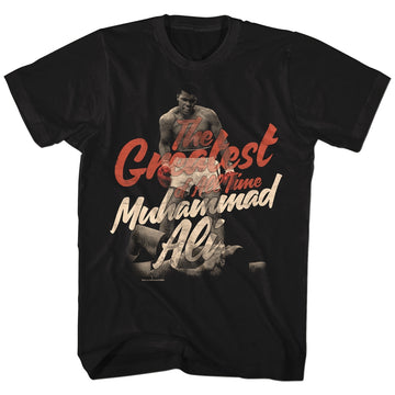 Muhammad Ali Mens S/S T-Shirt - Great - Solid Black