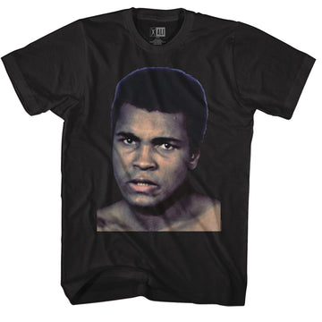Muhammad Ali Mens S/S T-Shirt - Big Face - Solid Black