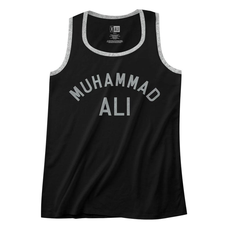 Muhammad Ali Mens  Tank W/Piping - Archli - Solid/Heather Black/Gray Heather
