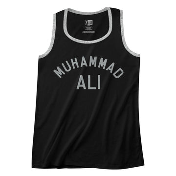 Muhammad Ali Mens  Tank W/Piping - Archli - Solid/Heather Black/Gray Heather