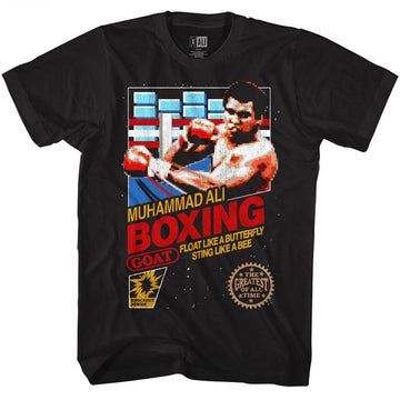 Muhammad Ali Mens S/S T-Shirt - Boxing - Solid Black