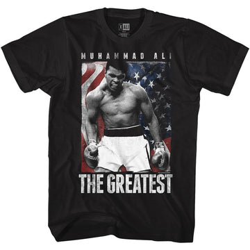 Muhammad Ali Mens S/S T-Shirt - Americali - Solid Black