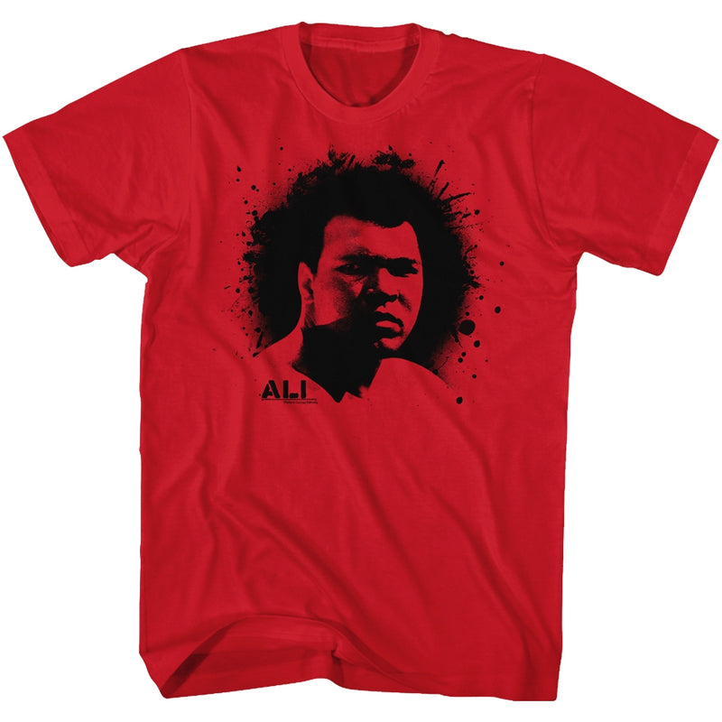Muhammad Ali Mens S/S T-Shirt - Shabam - Solid Red