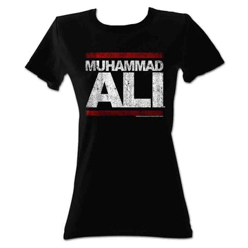 Muhammad Ali Girls Juniors S/S T-Shirt - Run Ali - Solid Black