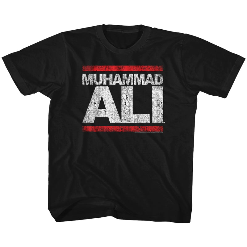 Muhammad Ali Youth S/S T-Shirt - Run Ali - Solid Black
