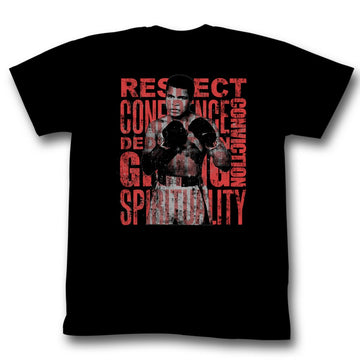 Muhammad Ali Mens S/S T-Shirt - Rcdcgs Black - Solid Black