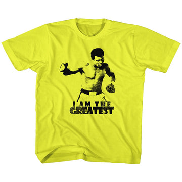 Muhammad Ali Toddler S/S T-Shirt - I Am The Greatest - Solid Yellow
