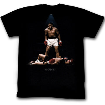 Muhammad Ali Mens S/S T-Shirt - All Over Again - Solid Black