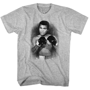 Muhammad Ali Mens S/S T-Shirt - 1137-A3 - Heather Gray Heather