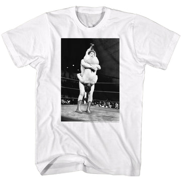 Andre The Giant Mens S/S T-Shirt - Shake Down - Solid White