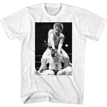 Andre The Giant Mens S/S T-Shirt - Cracked - Solid White