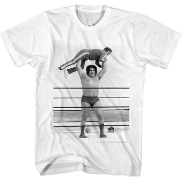 Andre The Giant Mens S/S T-Shirt - Lightweight - Solid White