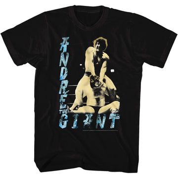 Andre The Giant Mens S/S T-Shirt - 80'S Dre - Solid Black