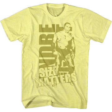 Andre The Giant Mens S/S T-Shirt - Size Gold - Heather Yellow Heather